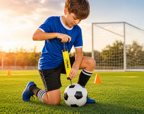 Quick inflate hand ball pump - quick,